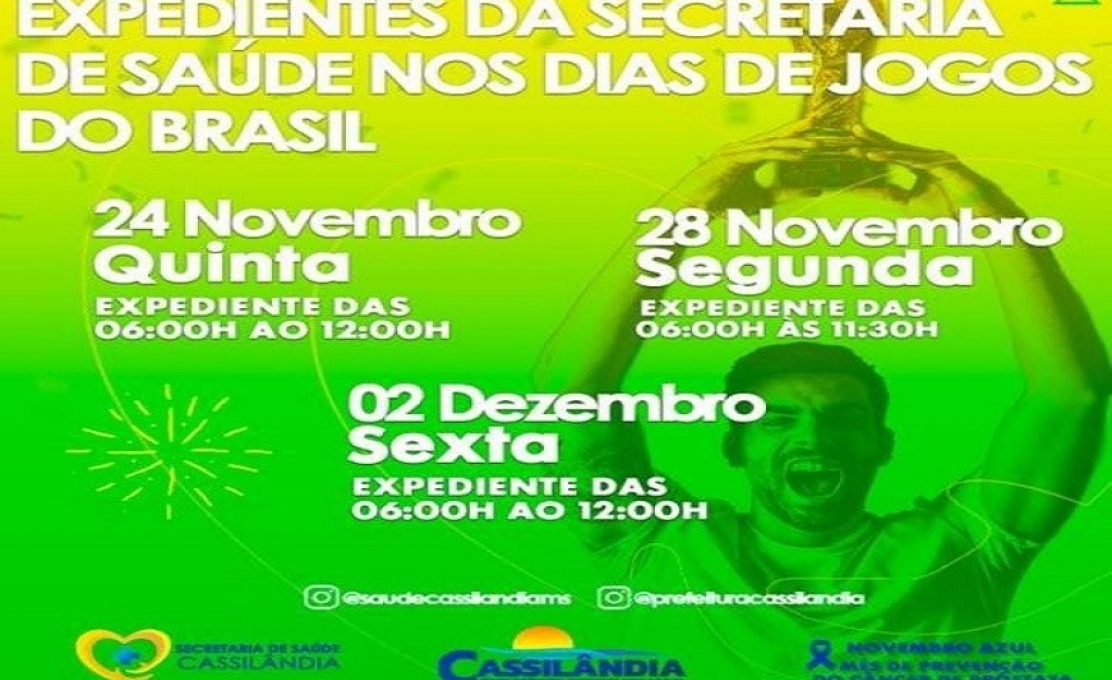 Cassilândia: Secretaria de Saúde terá horários especiais em dias de jogos da...
