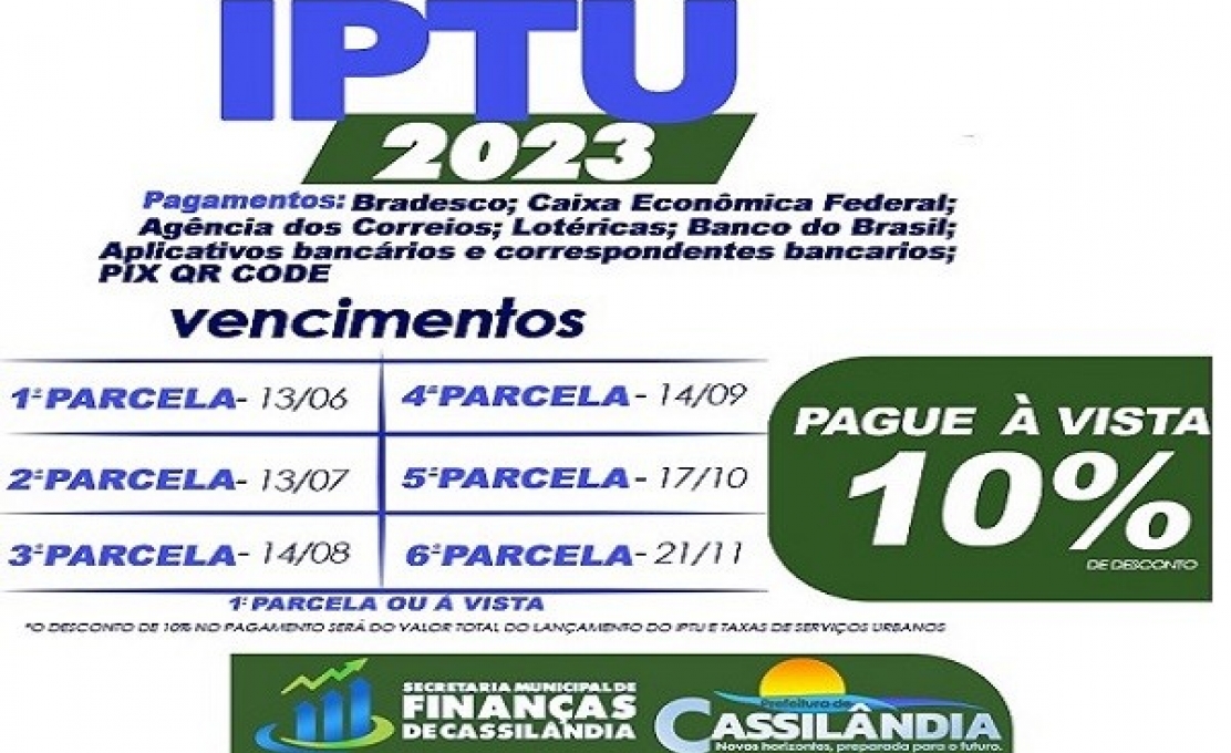 Informações sobre o IPTU 2023.