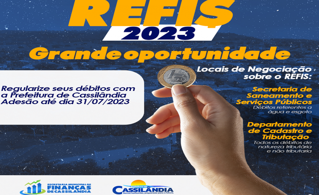 Programa de Recuperação Fiscal 2023 da Prefeitura de Cassilândia.