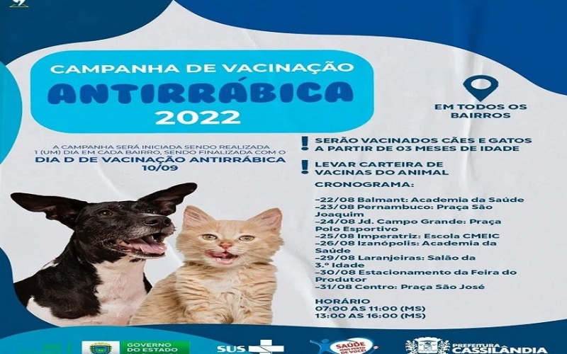 Campanha de vacinação antirrábica 2022!