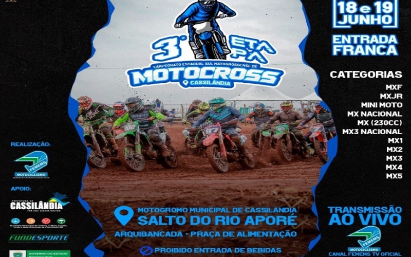 Atenção amantes do Motocross na cidade de Cassilândia-MS!!!