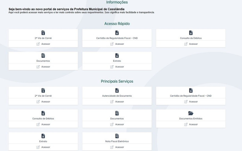 Prefeitura de Cassilândia moderniza Portal do Contribuinte com novo sistema.